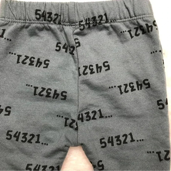 PL Baby Sweatpants Numbers Greenish Blue Size 0-3 Months - Picture 16 of 16